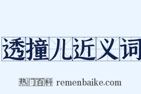 透撞儿近义词是什么意思的图片
